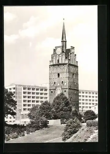 AK Rostock, Kröpeliner Tor und Interhotel Warnow