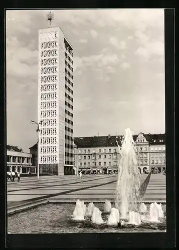 AK Neubrandenburg, Hochhaus am Karl-Marx-Platz