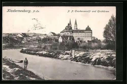 AK Klosterneuburg, P. P. Chorherrenstift und Kirchtürme