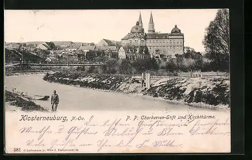 AK Klosterneuburg, P. P. Chorherrenstift und Kirchtürme