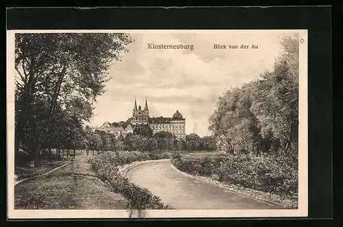 AK Klosterneuburg, Blick von der Au