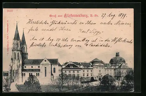 AK Klosterneuburg, Blick auf das Stift