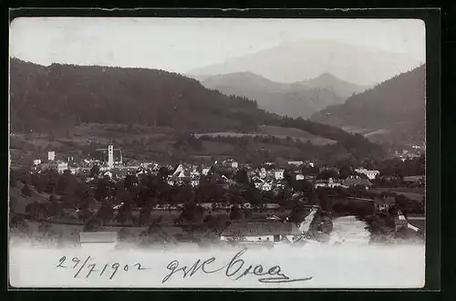 Foto-AK Scheibbs, Teilansicht