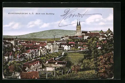 AK Klosterneuburg, Blick vom Buchberg