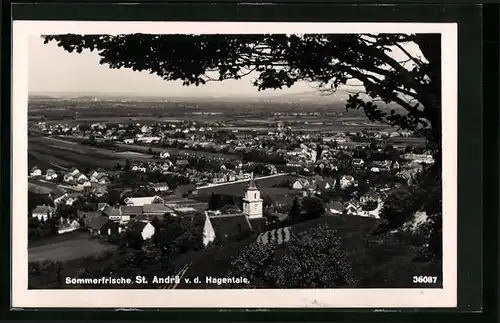AK St. Andrä v. d. Hagentale, Ortsansicht mit Kirche
