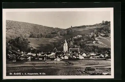 AK St. Andrä v. d. Hagentale, Felder vor dem Ort