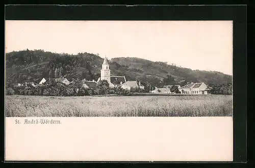AK St. Andrä-Wördern, Kornfeld vor dem Ort