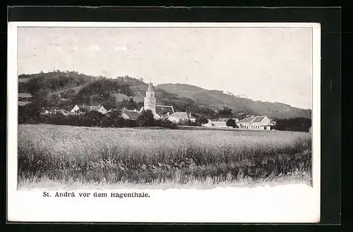 AK St. Andrä-Wördern, Orstpartie vor dem Hagenthale
