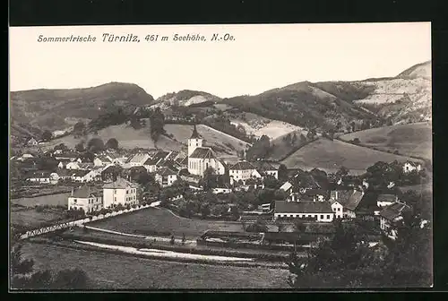 AK Türnitz, Ortsansicht aus der Vogelschau
