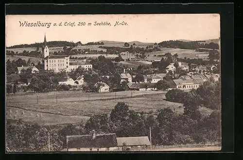 AK Wieselburg a. d. Erlaf, Totalansicht aus der Ferne