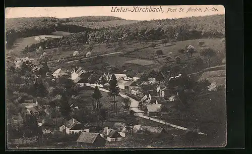AK Unter-Kirchbach, Ortsansicht aus der Vogelschau