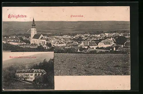 AK Königstetten, Reconvalescentenheim, Panorama der Stadt