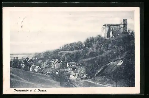 AK Greifenstein /Donau, Ortsansicht mit Burg