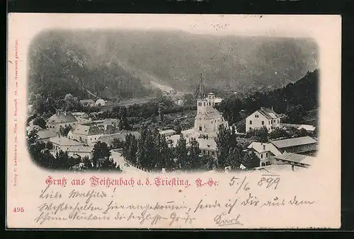 AK Weissenbach /Triesting, Ortsansicht aus der Vogelschau