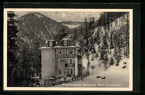 AK Semmering, Hotel Sonnwendhof im Winter