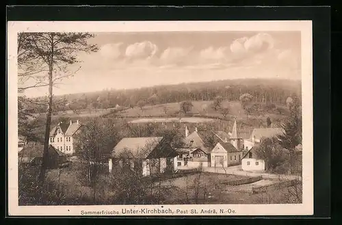AK Unter-Kirchbach, Ortsansicht aus der Vogelschau