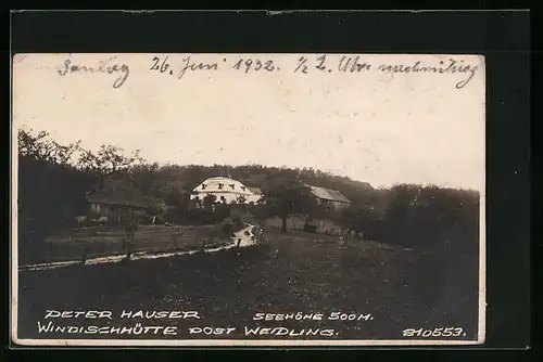 AK Weidling, Gasthaus Windischhütte Peter Hauser