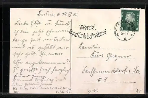 AK Berlin, Brandenburger Tor mit Autobus