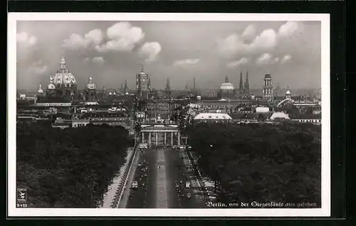 AK Berlin, Ortsansicht von der Siegessäule aus