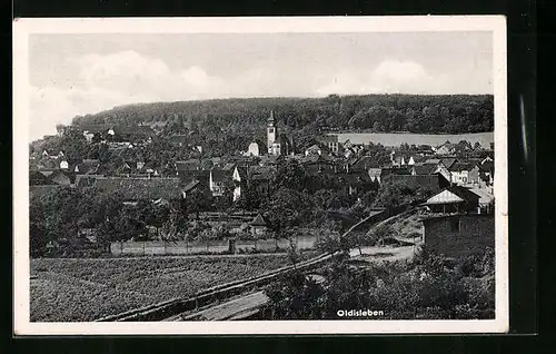 AK Oldisleben, Ortsansicht mit Kirche