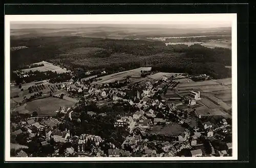 AK Schömberg b. Wildbad, Fliegeraufnahme des Ortes