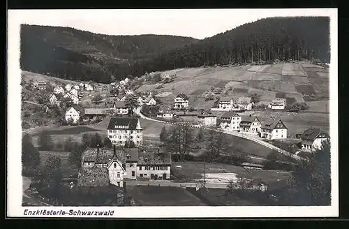 AK Enzklösterle /Schwarzwald, Ortsansicht mit Blick über die Felder