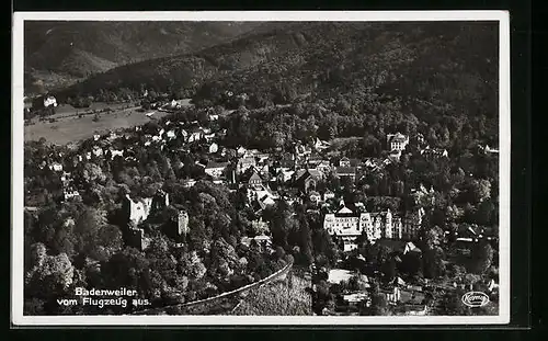 AK Badenweiler, Ortsansicht, Fliegeraufnahme