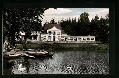 AK Bad Dürrheim, Strand-Café am Salinensee