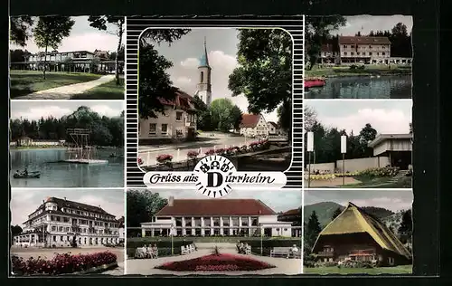 AK Bad Dürrheim, Häuseransichten und Strandbad