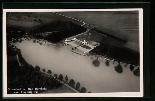 AK Bad Dürrheim, vom Flugzeug aus, Strandbad