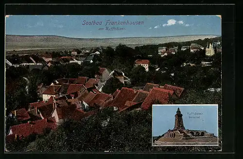 AK Bad Frankenhausen /Kyffh., Ortsansicht, Kyffhäuser-Denkmal