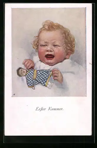 Künstler-AK M. Munk Nr. 923: Erster Kummer