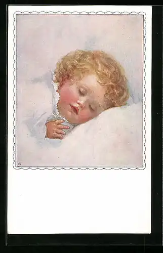 Künstler-AK M. Munk Nr. 923: Schlafendes Kind