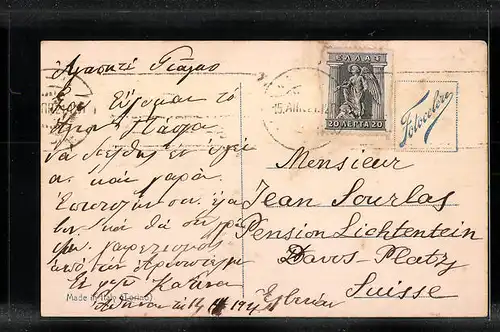 AK Junge Dame mit Blumen in der Hand