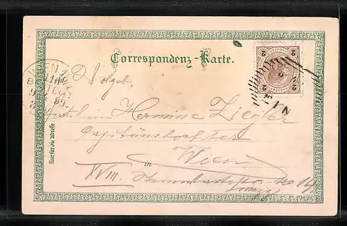 AK Linz a. D., Promenade mit Sparkassa-Gebäude