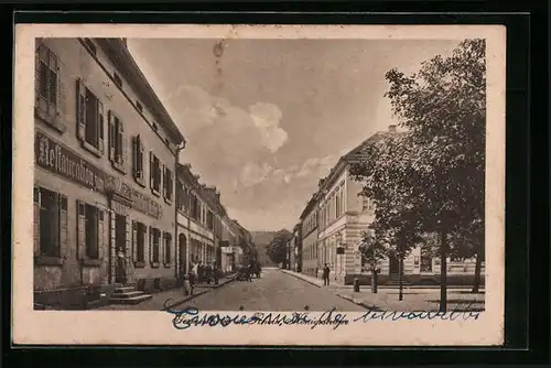 AK Germersheim, Königstrasse mit Gasthaus