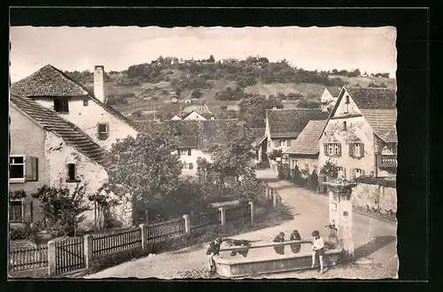 AK Weil am Rhein, Känelgasse mit Obertüllingen