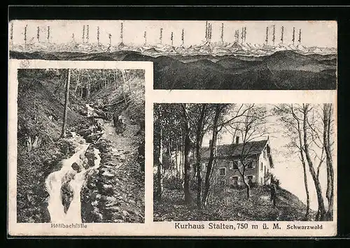 AK Stalten, Kurhaus, Höllbachfälle