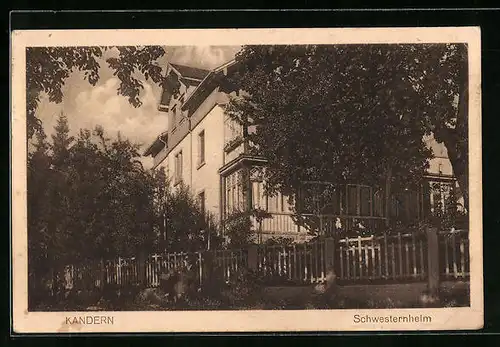 AK Kandern, Schwesternheim hinter Bäumen