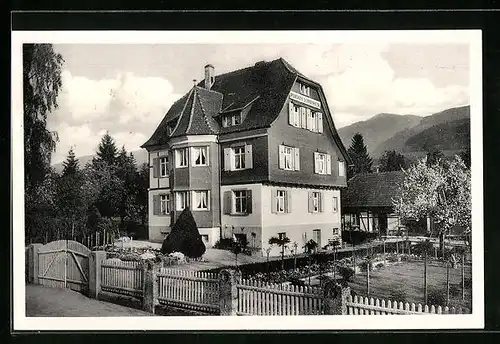 AK Badenweiler /Schwarzw., Pension Sonnenheim von der Strasse aus gesehen
