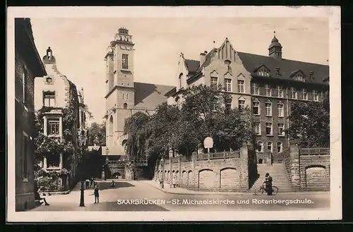 AK Saarbrücken, St. Michaelskirche und Rotenbergschule