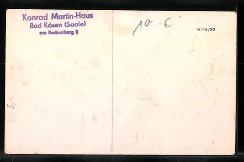 Foto-AK Bad Kösen /Saale, Ansicht des Konrad Martin-Hauses