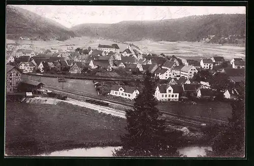 AK Immendingen, Ortsansicht mit Blick vom Donauufer