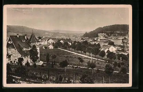 AK Immendingen, Ortsansicht mit Kirche