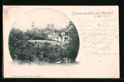 AK Querfurt, Ortsansicht mit Thaldorf