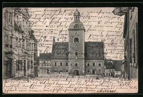 AK Querfurt, Marktplatz mit Rathaus