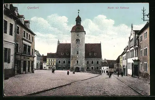 AK Querfurt, Markt mit Rathaus