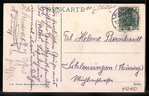 AK Querfurt, Markt mit Rathaus