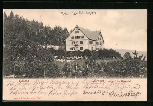 AK Schweigmatt b. Zell, Ansicht des Kurhauses