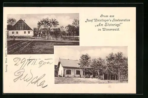 AK Weidling, Gasthaus Am Steinriegl im Wienerwald